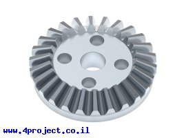 תמונה של מוצר גלגל שיניים 20P לציר 6.35 מ"מ, 75 מעלות, פלדה - 26 שיניים