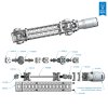 רכזת מתהדקת לתבנית חורים 0.575" לציר 1/4" (6.35 מ"מ) בצורת D - לגלגל שיניים משופע
