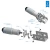 רכזת מתהדקת לתבנית חורים 0.575" לציר 1/4" (6.35 מ"מ) בצורת D - לגלגל שיניים משופע