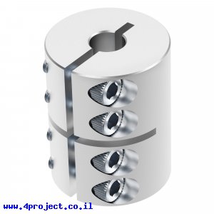מצמד קשיח מתהדק כפול 1/4" (6.35 מ"מ) - 1/4" (6.35 מ"מ) - ברגים 6-32