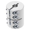 מצמד קשיח מתהדק כפול 1/4" (6.35 מ"מ) - 8 מ"מ - ברגים 6-32