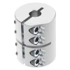 מצמד קשיח מתהדק כפול 1/4" (6.35 מ"מ) - 8 מ"מ - ברגים 6-32