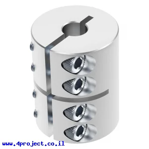 מצמד קשיח מתהדק כפול 1/4" (6.35 מ"מ) - 8 מ"מ - ברגים 6-32