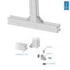 חיבור זווית 90 מעלות ל-X-Rail, אלומיניום - 2 יחידות