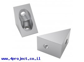 תמונה של מוצר חיבור זווית 90 מעלות ל-X-Rail, אלומיניום - 2 יחידות