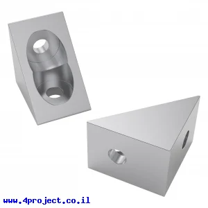 חיבור זווית 90 מעלות ל-X-Rail, אלומיניום - 2 יחידות