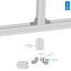 חיבור זווית 90 מעלות ל-X-Rail, פלדה - 2 יחידות