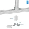 חיבור זווית 90 מעלות ל-X-Rail, פלדה - 2 יחידות
