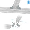 חיבור זווית 90 מעלות ל-X-Rail, פלדה - 2 יחידות