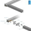פרופיל X-Rail פתוח - אורך 16.5" (419.1 מ"מ)