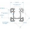 פרופיל X-Rail פתוח - אורך 13.5" (342.9 מ"מ)
