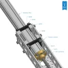 בורג הנעה 6mm ACME, תנועה של 8 מ"מ לסיבוב – אורך 350 מ”מ