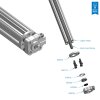 בורג הנעה 6mm ACME, תנועה של 8 מ"מ לסיבוב – אורך 650 מ”מ