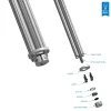 בורג הנעה 6mm ACME, תנועה של 8 מ"מ לסיבוב – אורך 650 מ”מ