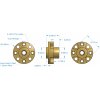 אום לבורג הנעה 6mm, תנועה של 8 מ"מ לסיבוב - תבנית חורים 0.770"