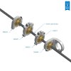 אום לבורג הנעה 6mm, תנועה של 8 מ"מ לסיבוב - תבנית חורים 0.770"