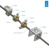 אום לבורג הנעה 6mm, תנועה של 8 מ"מ לסיבוב - תבנית חורים 0.770"