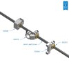 אום לבורג הנעה 6mm, תנועה של 8 מ"מ לסיבוב - קוטר 1/2"