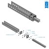 לוח החלקה על פרופיל אלומיניום X-Rail - זוג