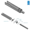 לוח החלקה על פרופיל אלומיניום X-Rail - זוג