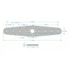 זרוע אלומיניום לתבנית 0.770" - כפולה 6"