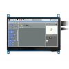 מסך קיבולי LCD 7" IPS 1024x600, זכוכית מגן, ממשק HDMI, מגע USB