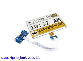 תמונה של מוצר מסך E-Ink ל-3 צבעים, גודל 7.5", רזולוציה 640x384, ממשק RPi