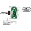 כרטיסון עם בורר מתח TPS2113A וחיבור USB MicroB