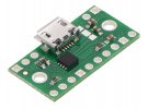 תמונה של מוצר כרטיסון עם בורר מתח TPS2113A וחיבור USB MicroB