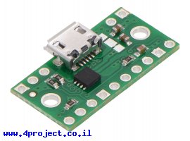 תמונה של מוצר כרטיסון עם בורר מתח TPS2113A וחיבור USB MicroB