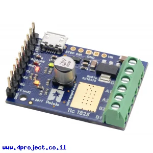 בקר מנוע צעד עם מגוון ממשקים Tic T825 - מורכב