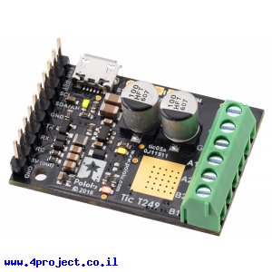 בקר מנוע צעד עם מגוון ממשקים Tic T249 - מורכב