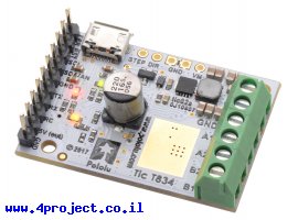 תמונה של מוצר בקר מנוע צעד עם מגוון ממשקים Tic T834 - מורכב