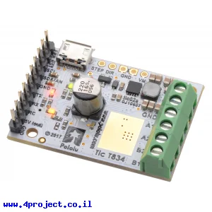 בקר מנוע צעד עם מגוון ממשקים Tic T834 - מורכב