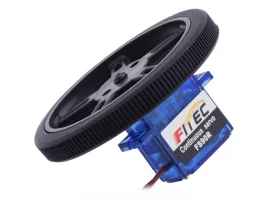 תמונה של מוצר גלגל 60x8 מ"מ שחור לציר מנוע סרוו 20T - ערכה של 2 - גרסה קודמת