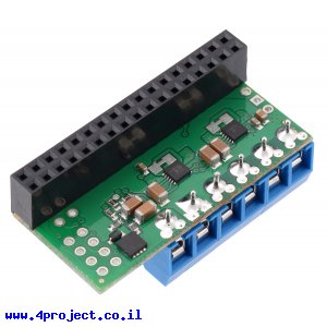 בקר מנוע DC ל-2 מנועים עד 1.7A - רכיב MAX14870 - צורת תוסף ל-Raspberry PI - מורכב