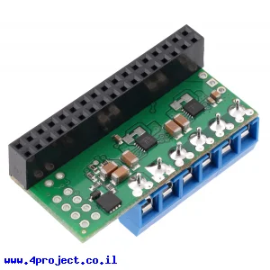 בקר מנוע DC ל-2 מנועים עד 1.7A - רכיב MAX14870 - צורת תוסף ל-Raspberry PI - מורכב
