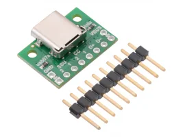 תמונה של מוצר כרטיסון עם מחבר USB-C 2.0 נקבה - Pololu
