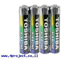 תמונה של מוצר סוללה חד פעמית (אלקליין) - AAA 1.5V - חבילה של 4
