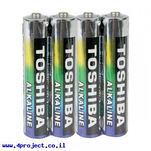 סוללה חד פעמית (אלקליין) - AAA 1.5V - חבילה של 4
