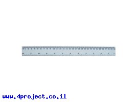 תמונה של מוצר סרגל פלסטי - 30 ס"מ שקוף
