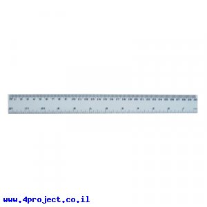 סרגל פלסטי - 30 ס"מ שקוף