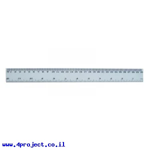 סרגל פלסטי - 30 ס"מ שקוף