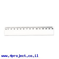 סרגל פלסטי - 15 ס"מ שקוף