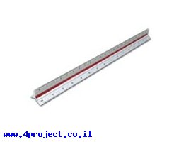 תמונה של מוצר סרגל קנה מידה משולש - פלסטי 30 ס"מ