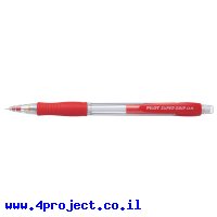 עיפרון מכני פיילוט Pilot H-187 סופר גריפ, גוף אדום - 0.7 מ"מ