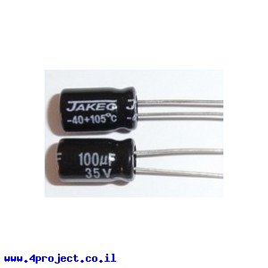 קבל אלקטרוליטי 100 מיקרו 35 וולט