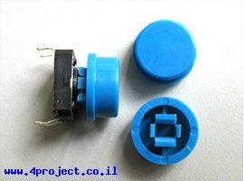 תמונה של מוצר כפתור 12x12 מ"מ עם כובע
