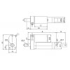 מנוע לינארי DC 12V, דגם LD , תנועה 300mm, 15kgf, 4.4cm/s