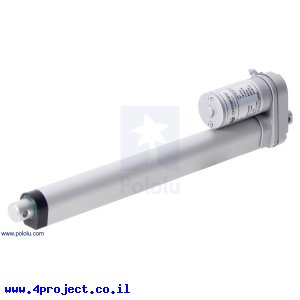 מנוע לינארי DC 12V, דגם LD , תנועה 250mm, 25kgf, 2.8cm/s